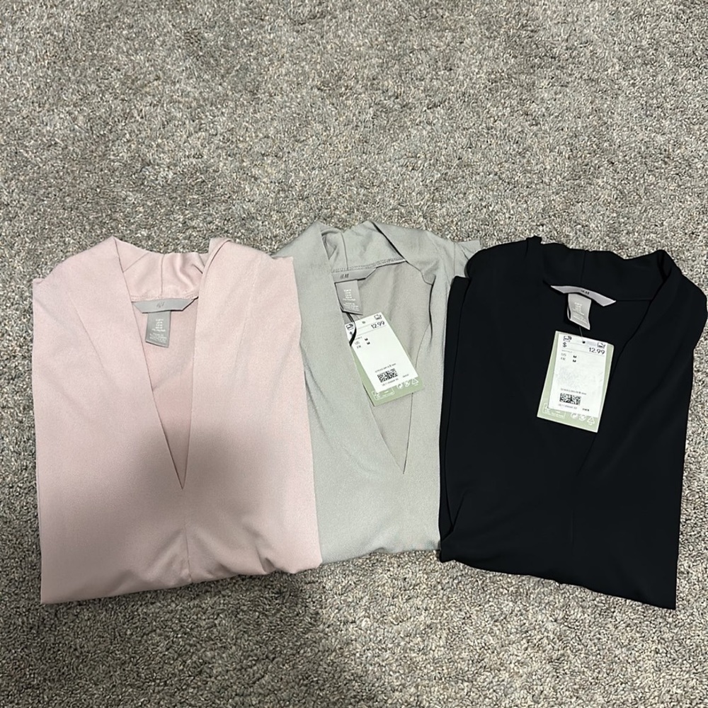 Three H&M blouses